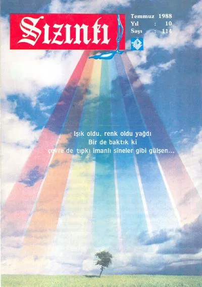 Temmuz 1988, Ön kapak