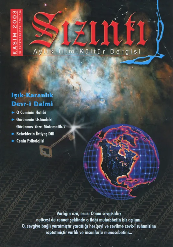 Kasım 2003, Ön kapak
