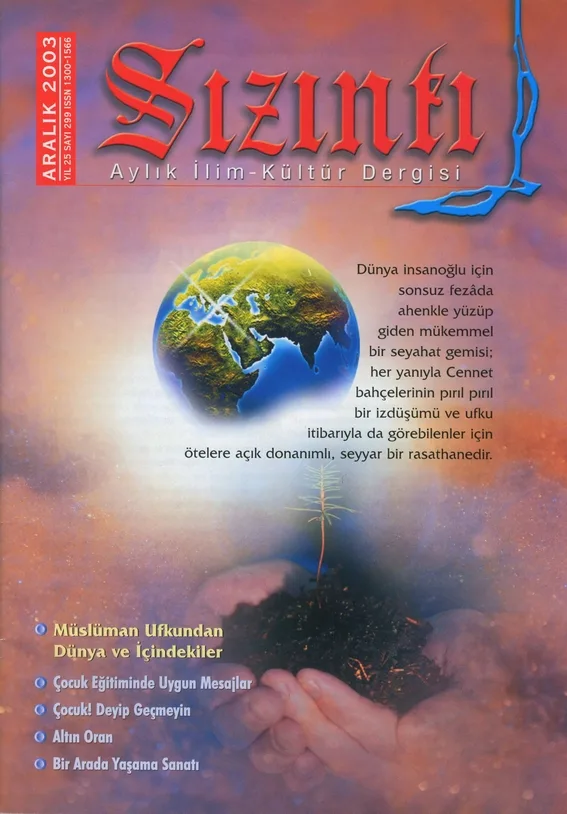 Aralık 2003, Ön kapak